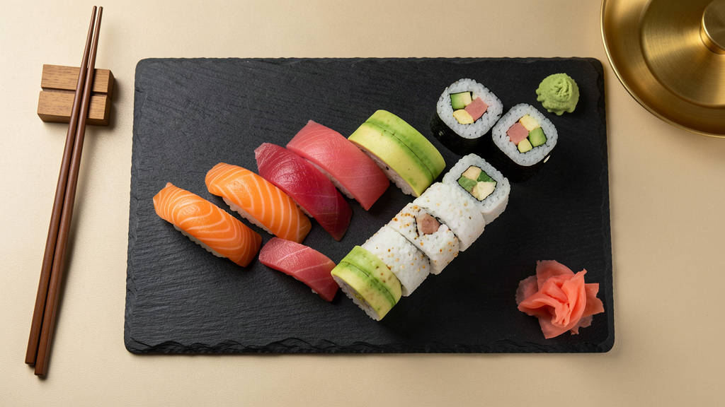 Premium sushi assortment platter